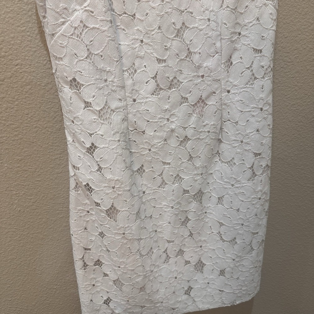 Lilly Pulitzer Womens Dress 0 White Lace Sleeveless Mini Bridal Bachelorette LWD - Picture 3 of 8